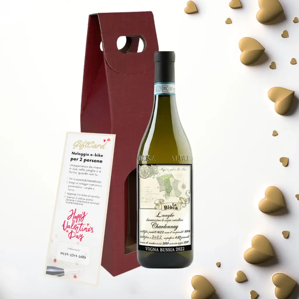 [Giftbox_chardonnay_sanvalentino] Chardonnay & E-bike Experience per 2
